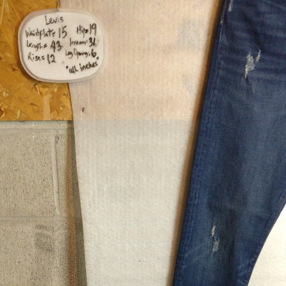 Levi's 501 High Waist Blue Jean Button Fly 99%Cotton in SONG FOR FOREVER 30w - Picture 9 of 13